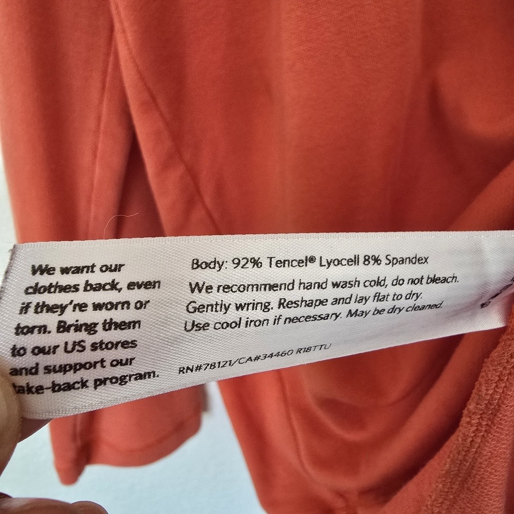 Eileen Fisher Orange Boxy Top Pocket Oversized Women's Small Petite Lagenlook - Picture 5 of 5